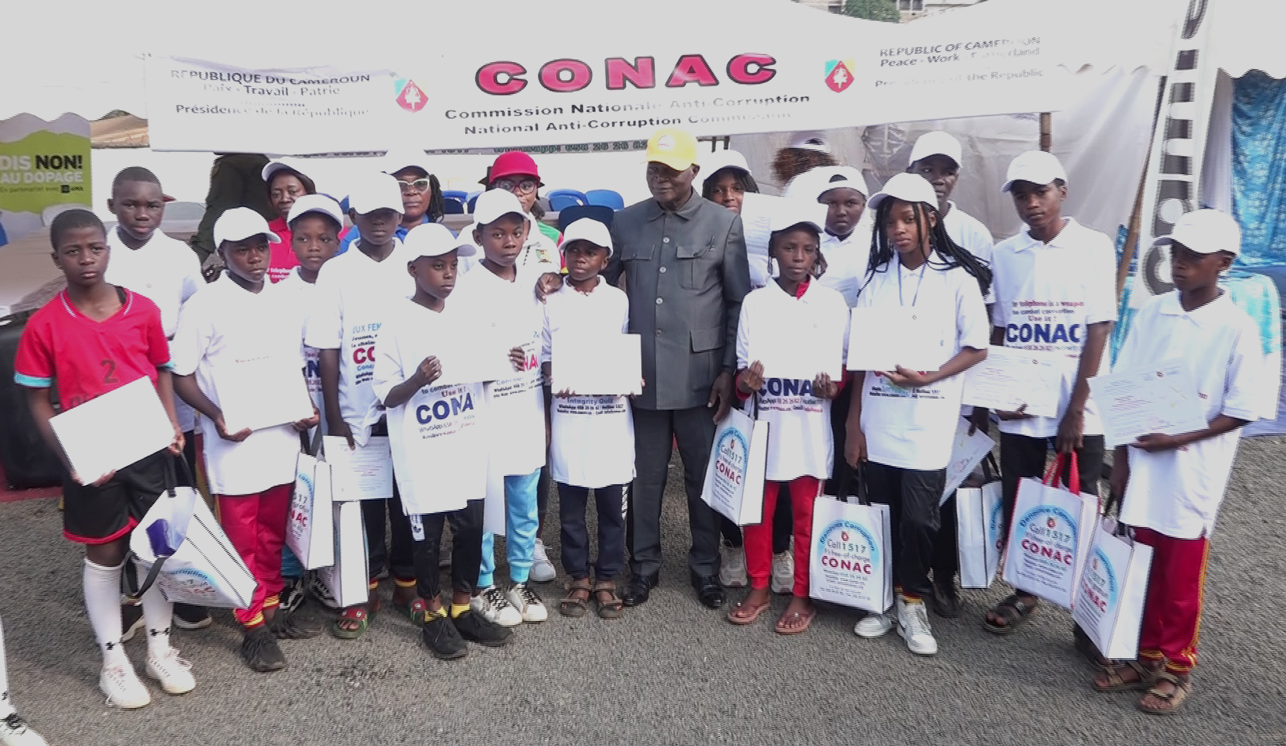 17th edition of FENASSCO B, Bafoussam 2024. CONAC introduces children to the fight against corruption.